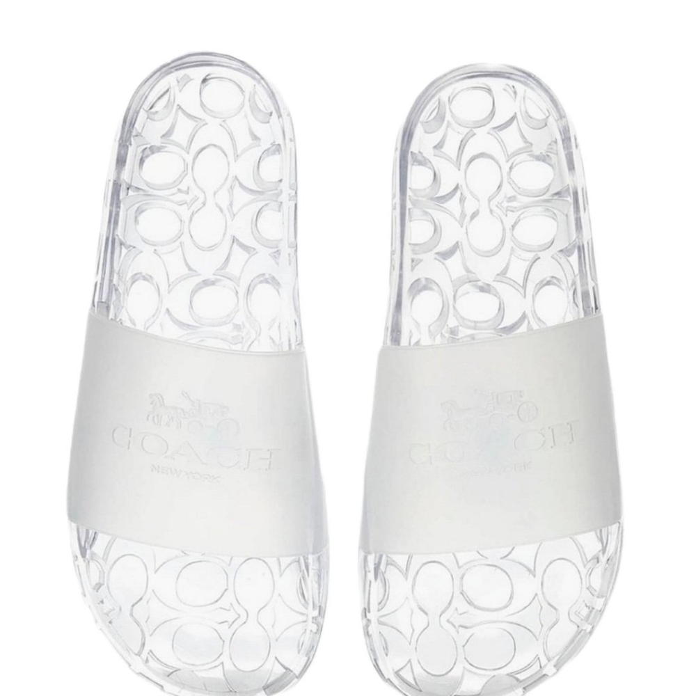 Coach Clear Rubber Gel Ulyssa Slide Sandals Women's Size 5